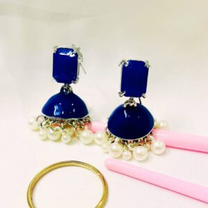 Traditional Antique Blue Stone Earrings